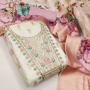  embroidery minakari jacquard dress material 3