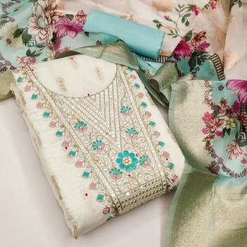  embroidery minakari jacquard dress material 3