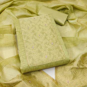  neck woven south silk jacquard dress material 1