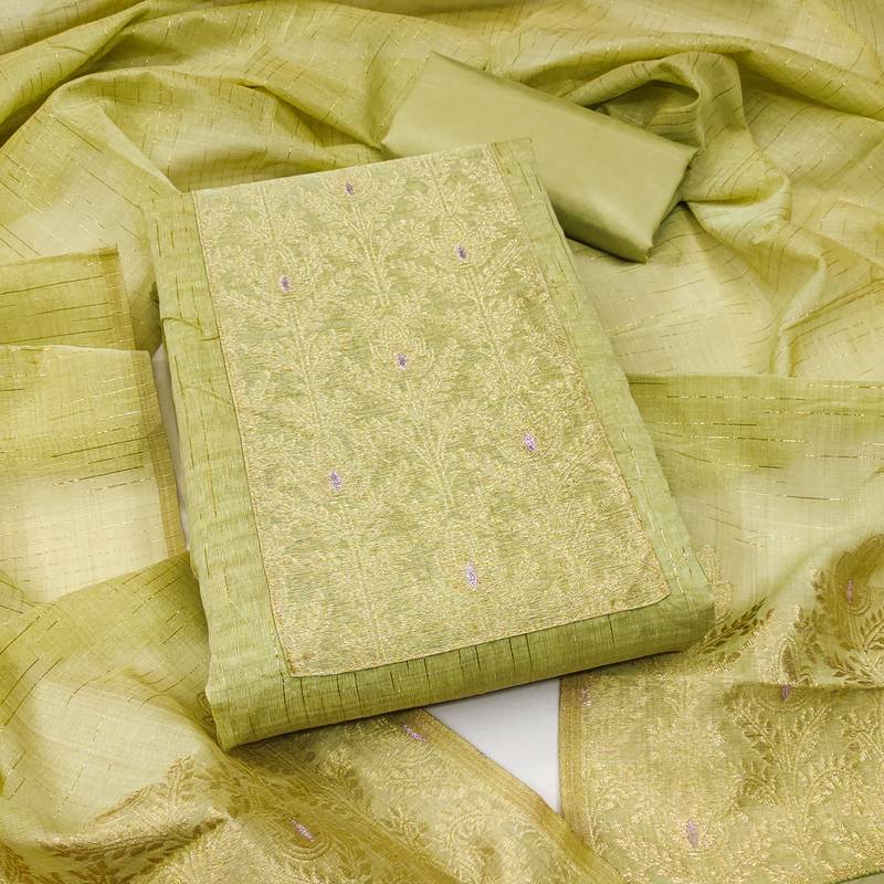 Women's neck woven south silk jacquard dress material