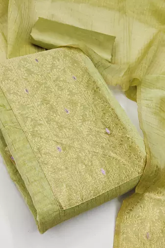  neck woven south silk jacquard dress material