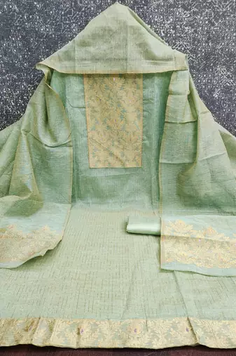  heavy neck woven silk jacquard dress material