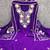 Women's purple embroidery vichitra silk dress material