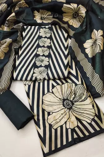 Women's digital print silk dress material