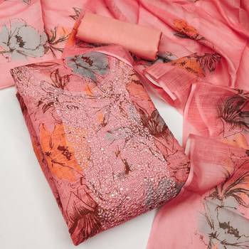  embroidery digital print cotton dress material 1