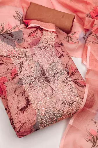  embroidery digital print cotton dress material