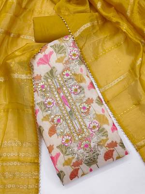  multicolor heavy embroidery simmer dress material 3