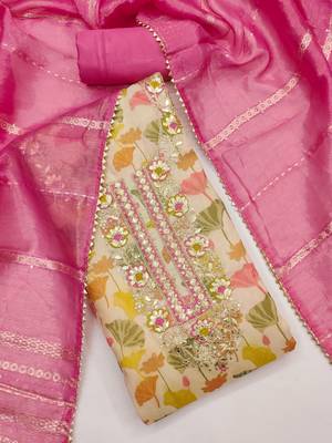  multi heavy embroidery simmer dress material 3
