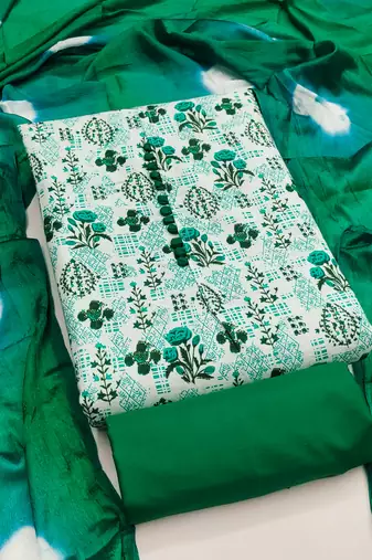 Women's multi digital print cotton dress material