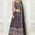 BLUE DIGITAL PRINT AND EMBROIDERY Chiffon LEHENGA CHOLI WITH DUPATTA