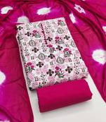 Women's multi digital print cotton dress material