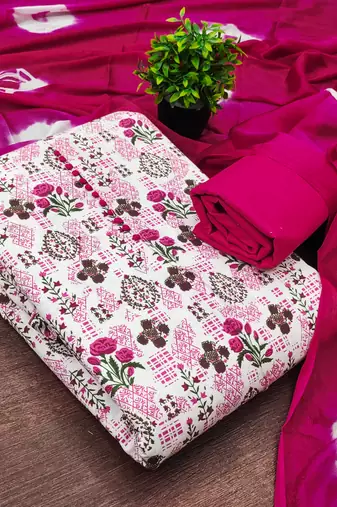  multi digital print cotton dress material