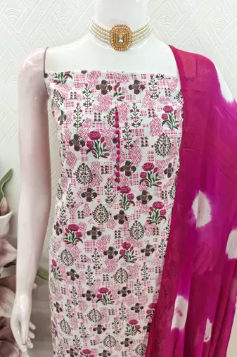  multi digital print cotton dress material