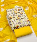 Women's multi digital print cotton dress material