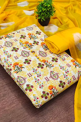  multi digital print cotton dress material