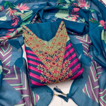  embroidery digital print silk dress material 1