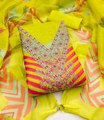 Women's embroidery digital print silk dress material