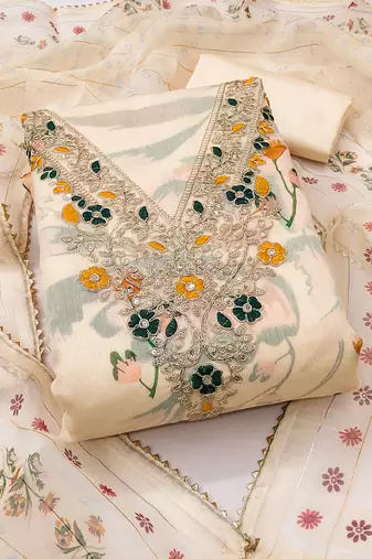 Women's embroidery digital print modal dress material