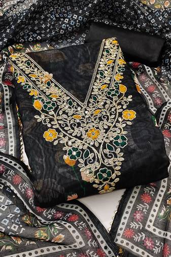 Women's embroidery digital print modal dress material