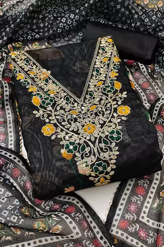 Women's embroidery digital print modal dress material