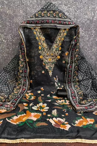  embroidery digital print modal dress material