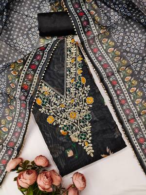  embroidery digital print modal dress material 3