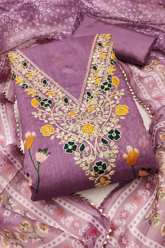 Women's embroidery digital print modal dress material