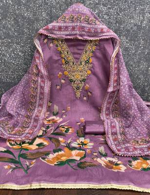  embroidery digital print modal dress material 2