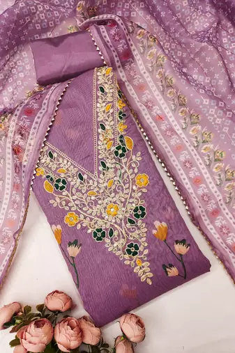  embroidery digital print modal dress material