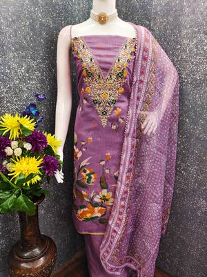  embroidery digital print modal dress material 4