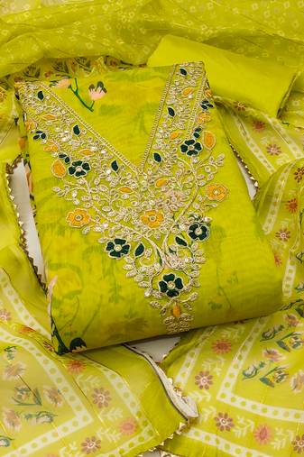 Women's embroidery digital print modal dress material