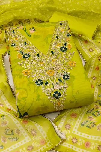 Women's embroidery digital print modal dress material