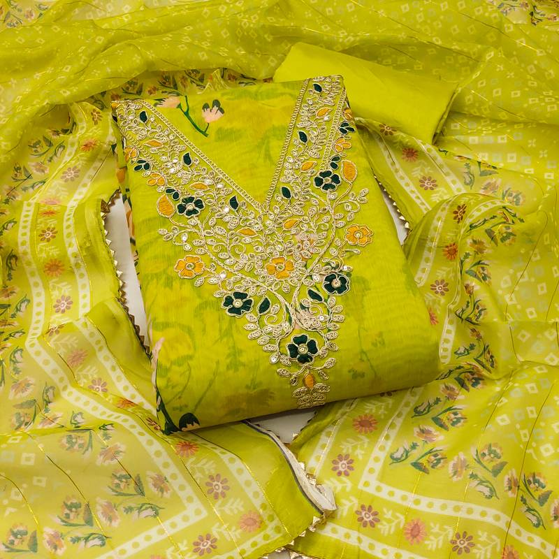 Women's embroidery digital print modal dress material