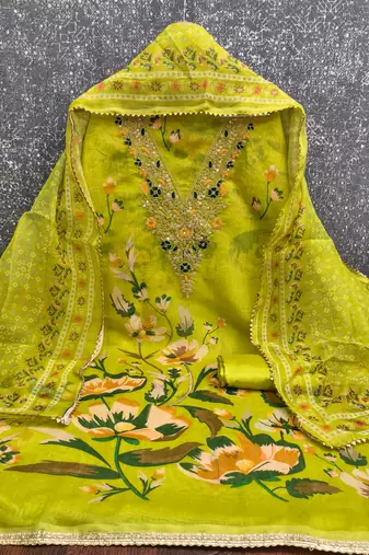 embroidery digital print modal dress material