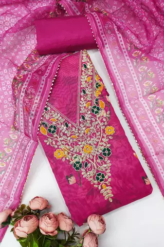  embroidery digital print modal dress material
