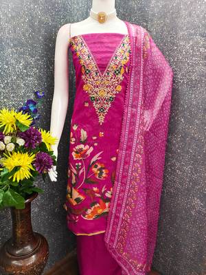 embroidery digital print modal dress material 4