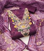 Women's embroidery digital print modal dress material