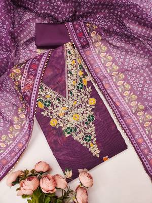  embroidery digital print modal dress material 3