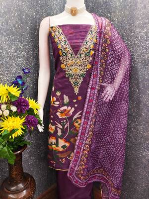  embroidery digital print modal dress material 4