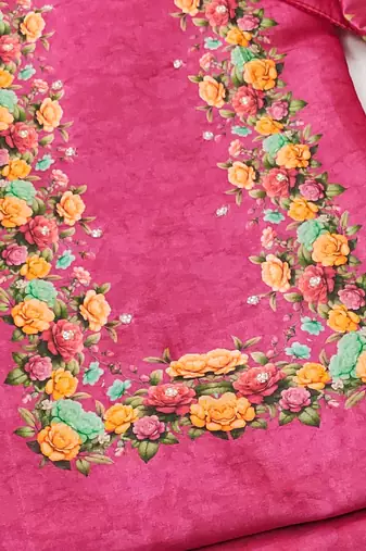  pink digital print silk dress material