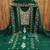 Women's green embroidery georgette dress material