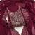 Women's maroon embroidery georgette dress material