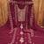 Women's maroon embroidery georgette dress material