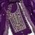 Women's purple embroidery georgette dress material