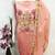 Women's peach embroidery silk dress material