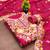 Women's pink embroidery silk dress material