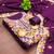 Women's purple embroidery silk dress material