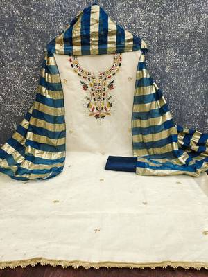  white embroidery cotton dress material 2