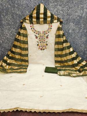 white embroidery cotton dress material 2