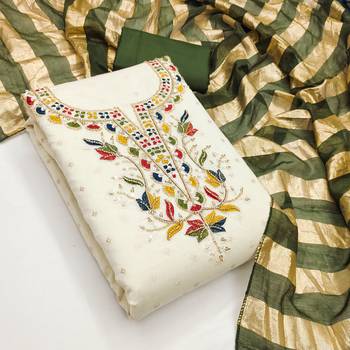  white embroidery cotton dress material 3